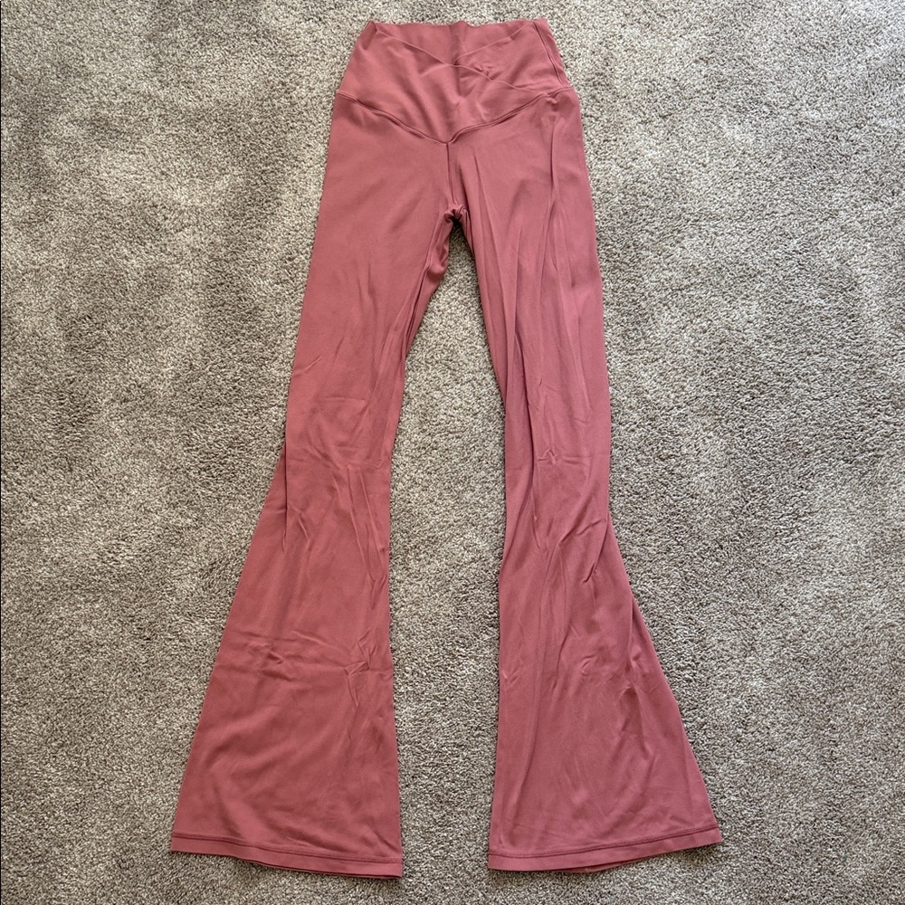Aerie Real Me High Rise Pink Flared Leggings